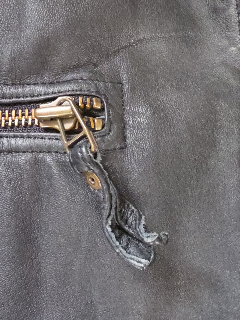 Danier Black Leather Moto Jacket with Zip Pockets - Picture 8 of 12